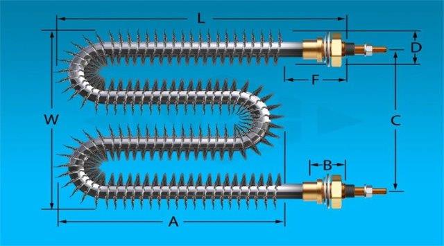 AIR HEATER WITH FINS