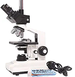 Gemkolabwell G-S-725-102 Metal White Trinocular Medical Lab Microscope with Cam Port