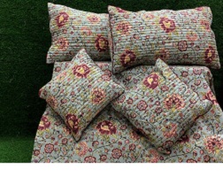 Jaipuri Quilted 5pc Bedsheets set's