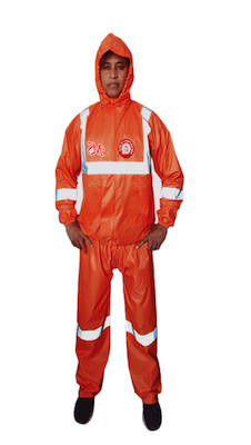 Raincoat with Inner tape & PVC Coating