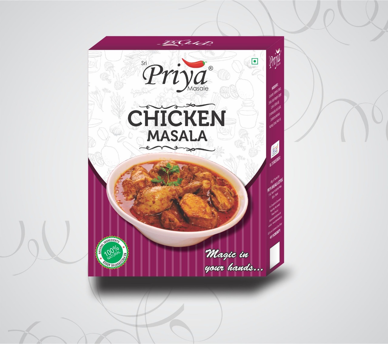 SRI Priya Chicken Masala Rs 10/- (Pack of 20 PIece)