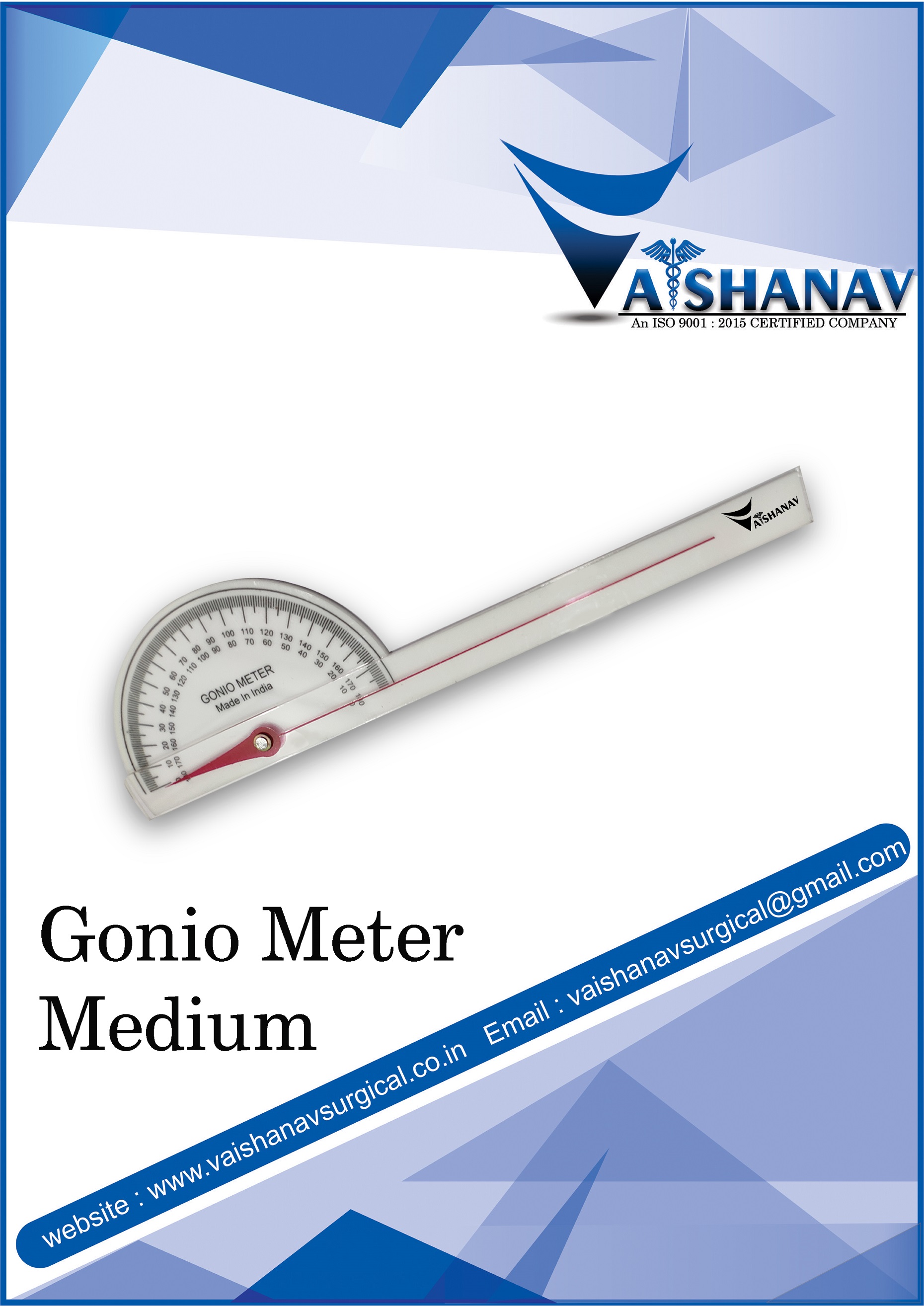 Acrylic and Stainless Steel Gonio Meter 