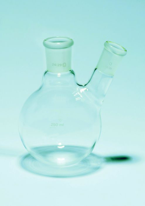 Round Bottom Flasks Two Necks, Centre Neck and One Angled Side Neck 