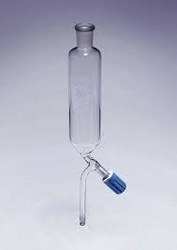 Dropping Funnels Cylinderical Graduated with Interchangeable Stopper and Glass Key Stopcock, Plain Stem 