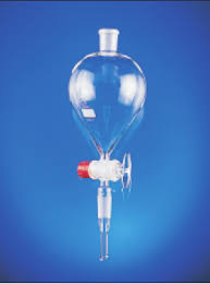 Dropping Funnels Cyllinderical, Open Top with Screw Type PTFE Key Rotaflow Stopcock, Stem  with Cone 