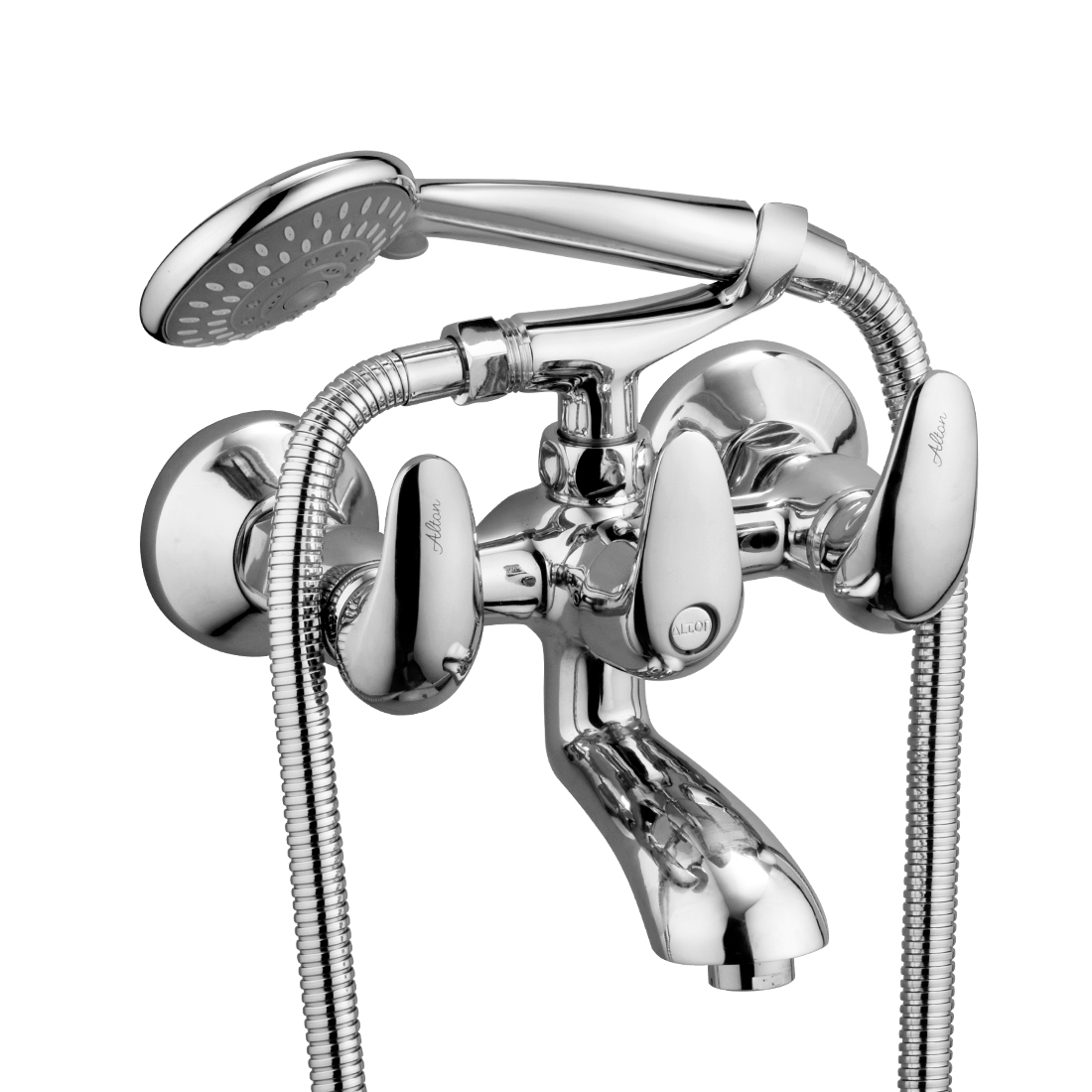 ALTON OCEAN WALL MIXER WITH TELE SHOWER , FLEXIBLE TUBE & CRUTCH