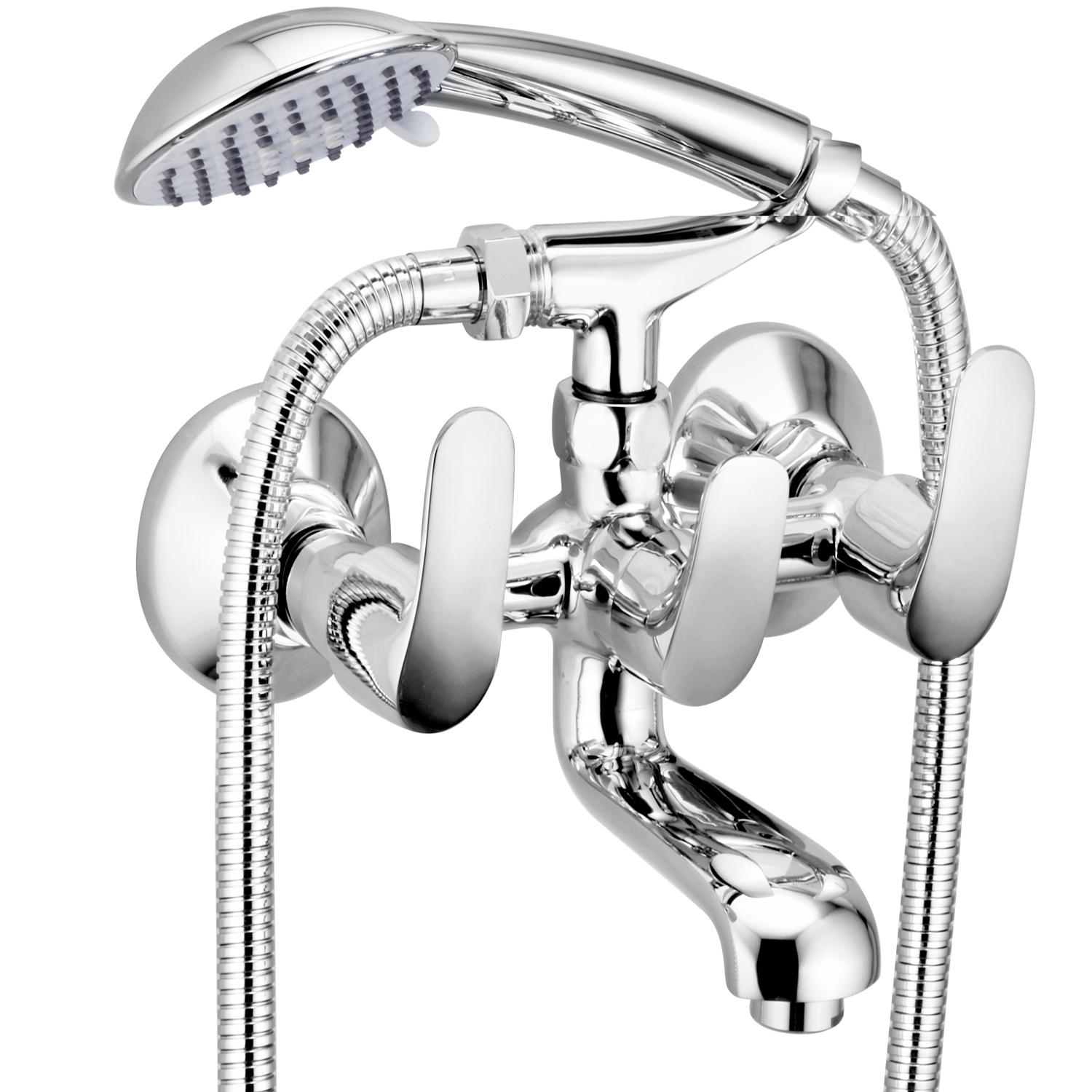 ALTON MATRIX WALL MIXER WITH TELE SHOWER , FLEXIBLE TUBE & CRUTCH