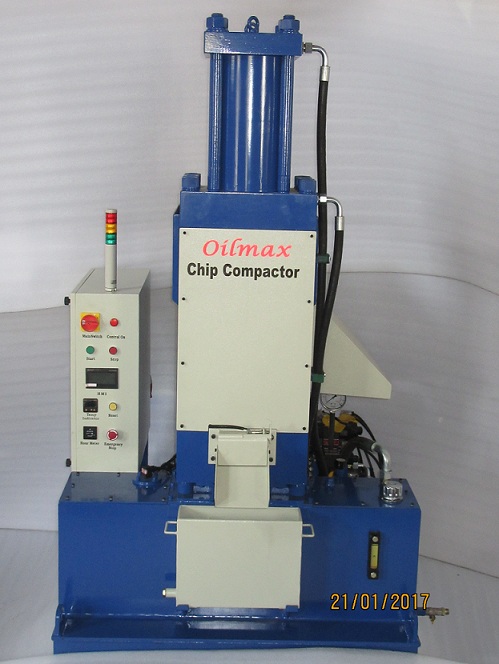 Milling / Hobbing Chips & Grinding Chip Compactor - Vertical Chip Compactor - Ecomax Models