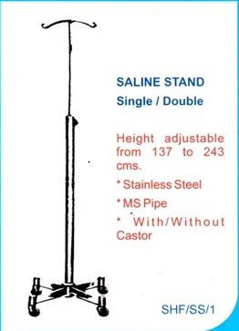 Hospital Furniture (Saline Stand - Single/Double)