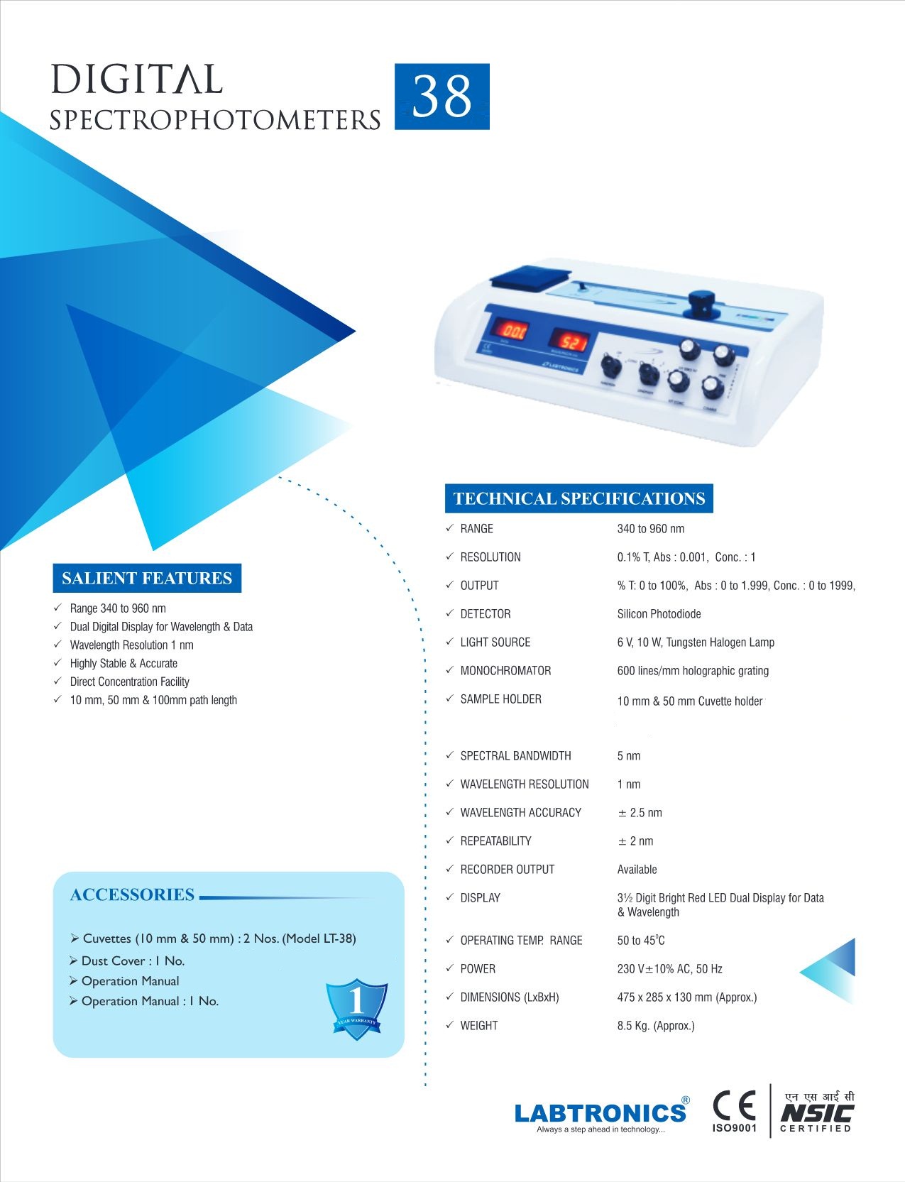 DIGITAL SPETROPHTOMETER