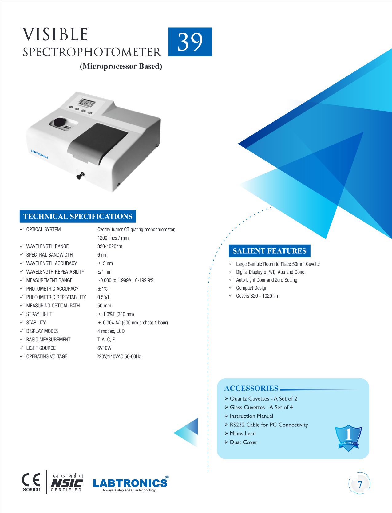 MICROPRESSOR VISIBLE SPECTROPHOTOMETER 