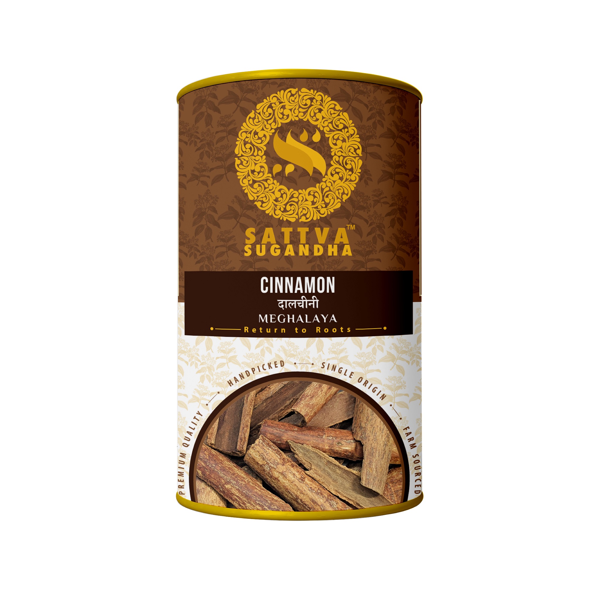 Sattva Sugandha Cinnamon Stick (Dalchini), 100g, From Meghalaya      