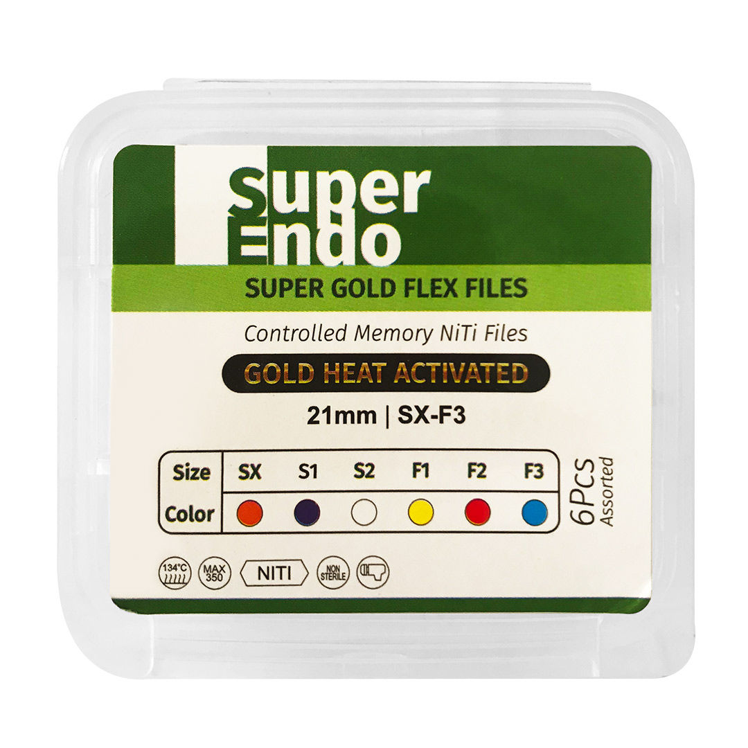 SuperEndo Super Gold Flex Rotary Files Assorted 25mm