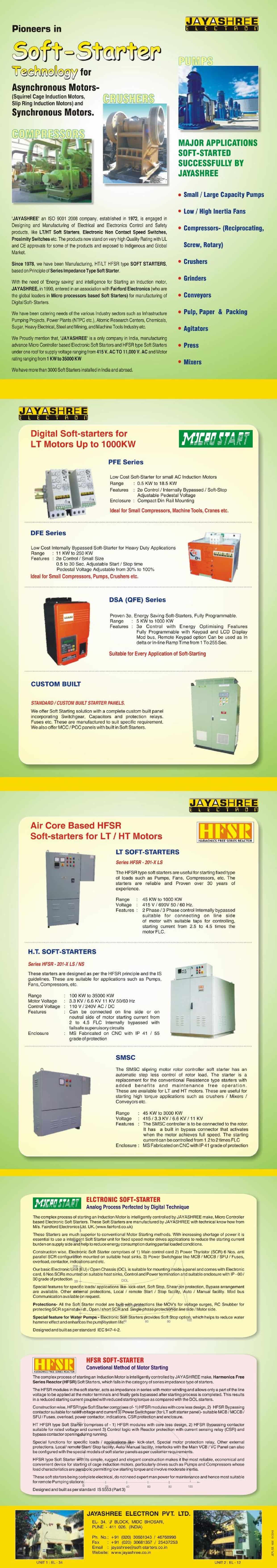  Reactor Type /Electronic Type  Soft Starter