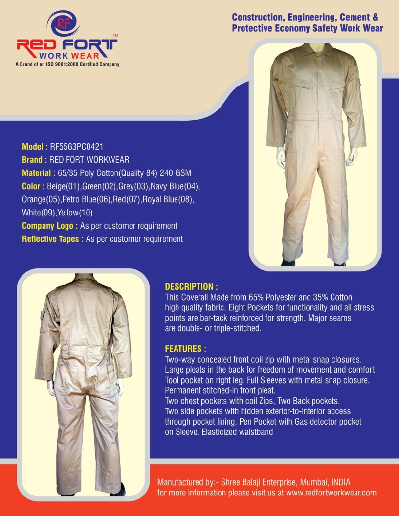 POLYCOTTON COVERALL