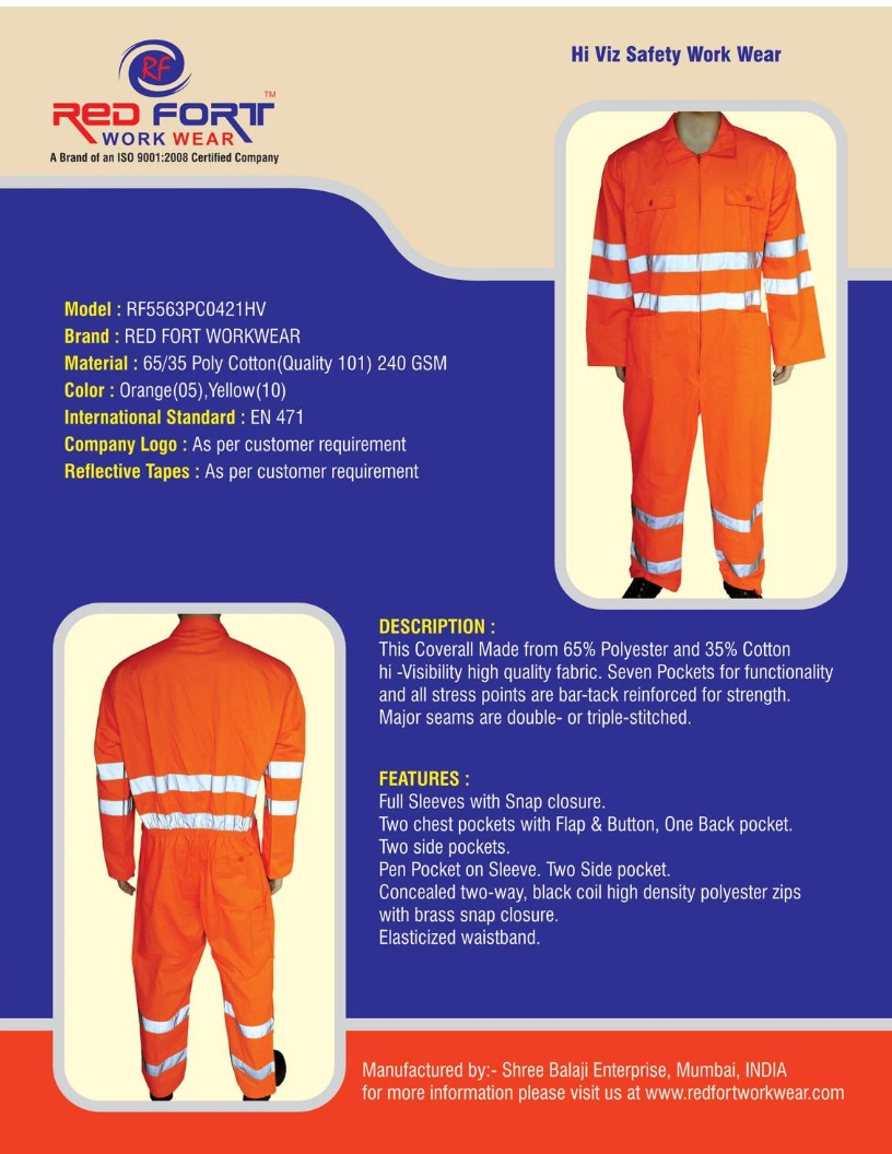 POLYCOTTON COVERALLS