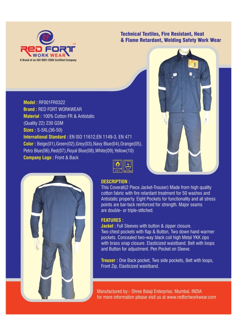 FIRE PROTECTOR SUIT-JACKET/TROUSER