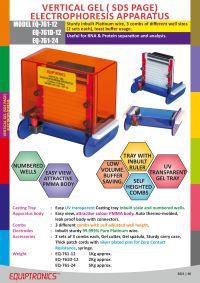 VERTICAL GEL ELECTROPHORESIS APPARATUS (SDS PAGE