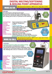 DIGITAL MELTING POINT/BOILING POINT APPARATUS Sofenting Point