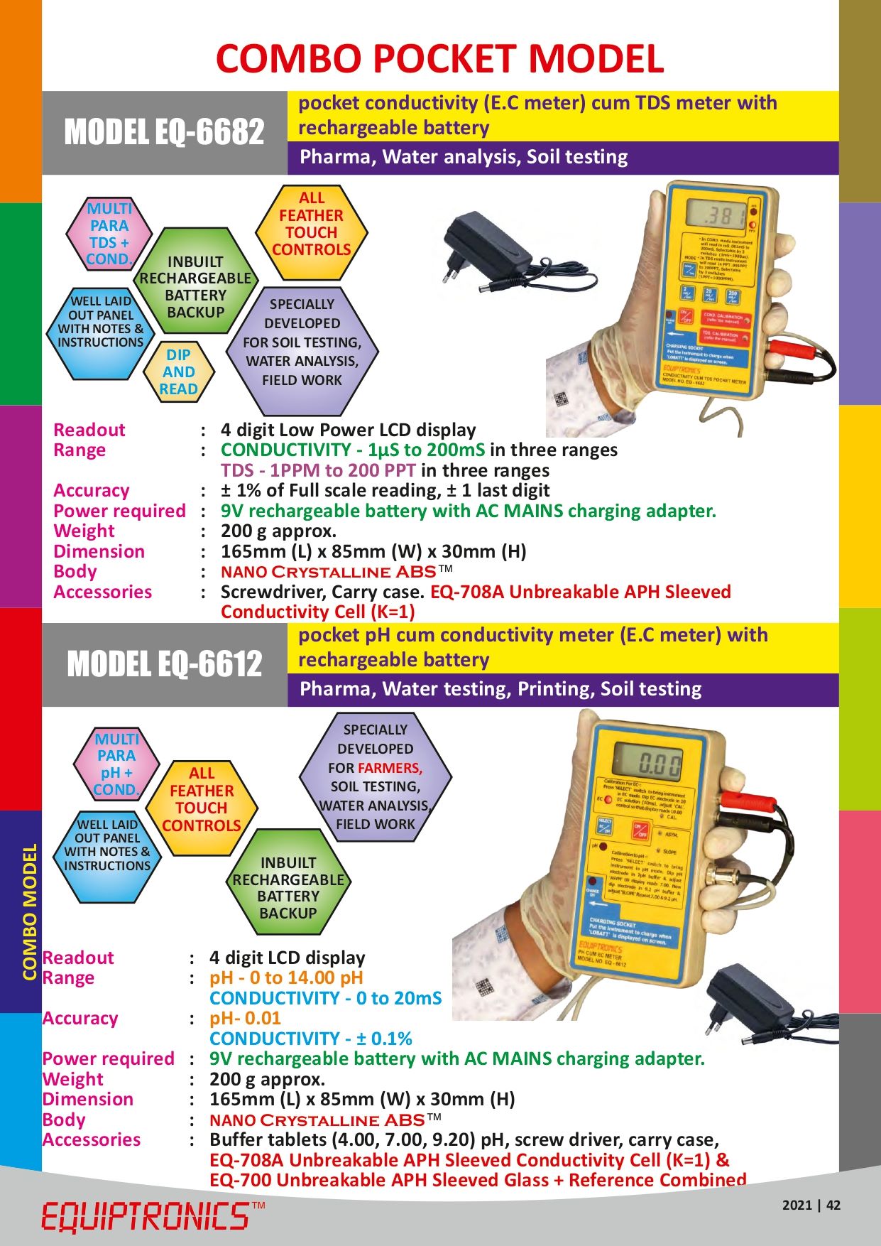 CONDUCTIVITY METER (EC) CUM TDS METER