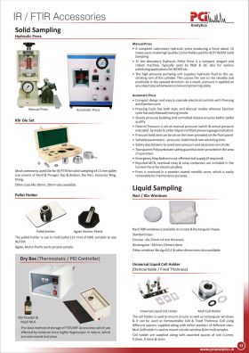 IR FTIR ACCESSORIES FROM PCI 