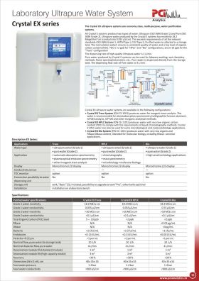 laboratory ultra pure water system from PCI  