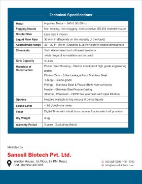 SONOMIST SPECIFICATION