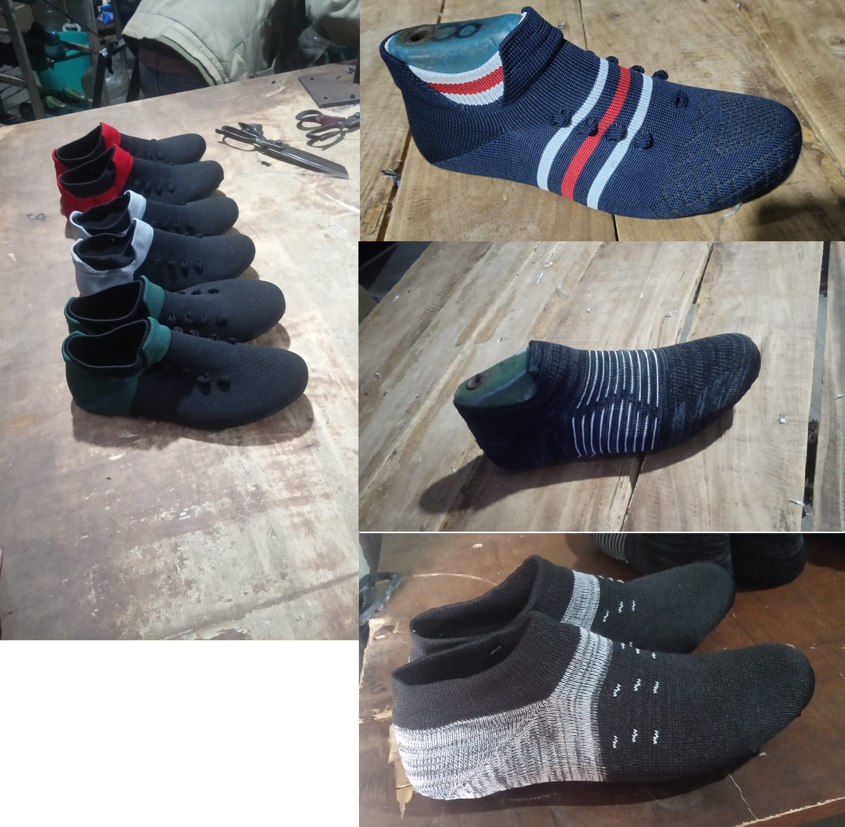 socks shoes upper
