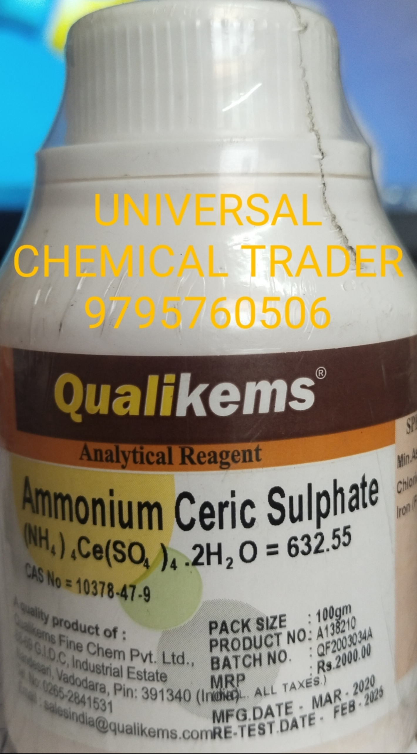 Ammonium Ceric Sulphate AR