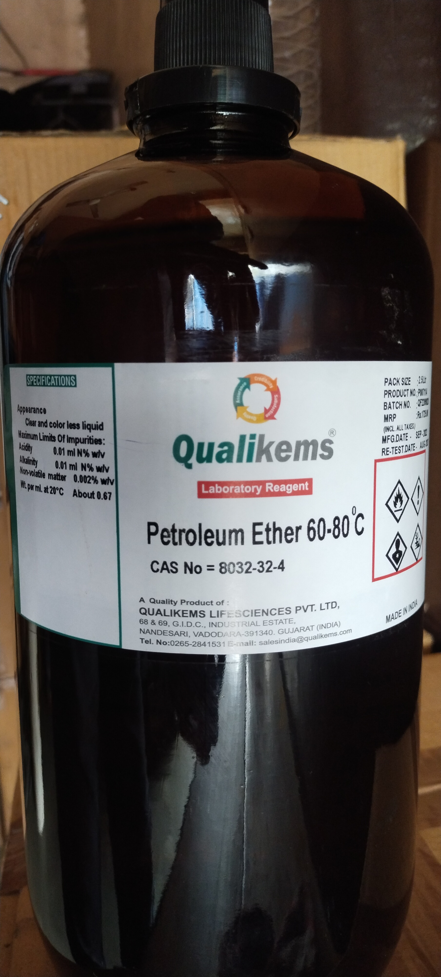 Petroleum ether 60-80 C LR