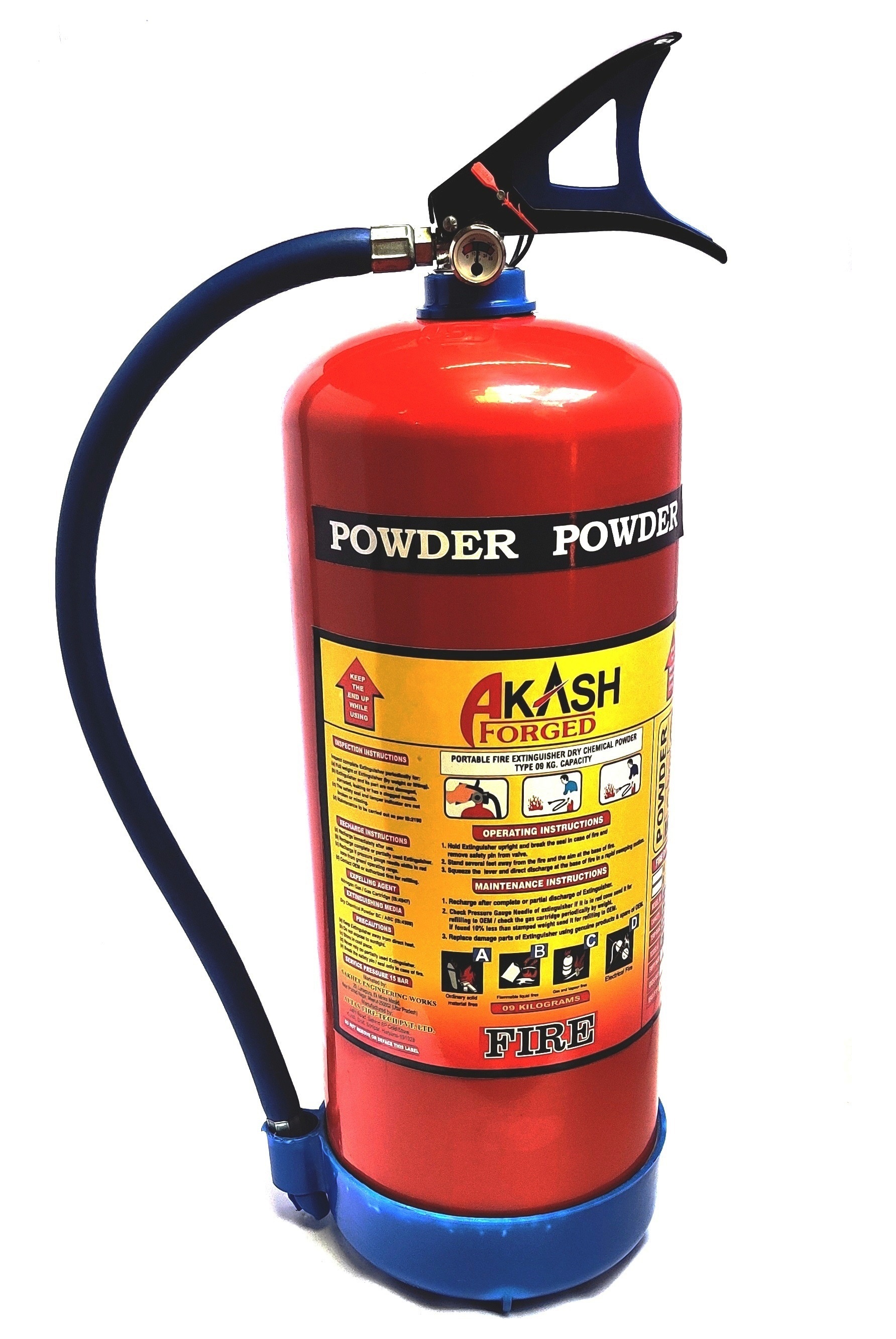 FIRE EXTINGUISHER DRY POWDER ABC STORED PRESSURE TYPE 9KG