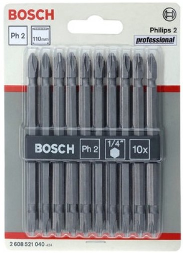 Bosch Screwdriver Bit Grey 110mm 10Pcs-PH2