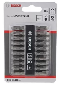 Bosch 2608521039 65mm Double Ended Bit Set PH2/PH2