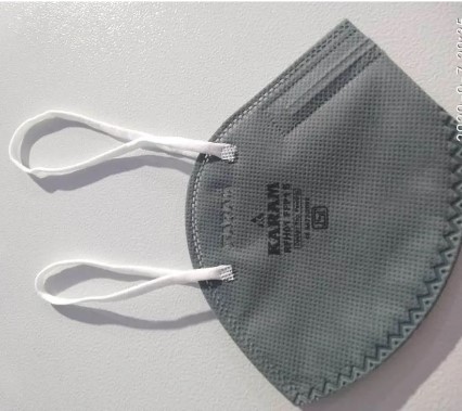 Karam RFH01(GREY)_DISPOSABLE, FLAT FOLD, FFP1S GREY RESPIRATOR WITH EAR LOOPS, COMPLIES TO IS9473:2002 (RF01)