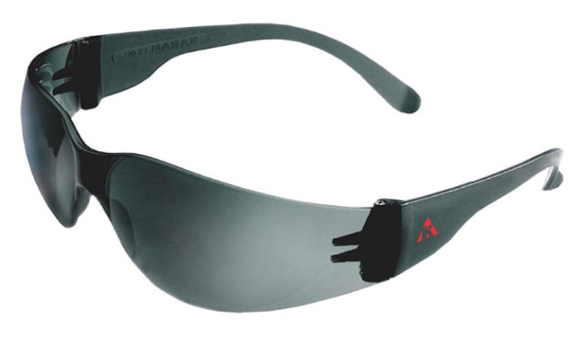 Karam ES001(SMOKE)_ES001(CLEAR) - SPECTACLES, FRAMELESS WITH 99.9% UV PROTECTED SCRATCH & IMPACT RESISTANT POLYCARBONATE SMOKE LENS