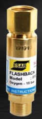 Esab Oxygen Cylinder Mounted FlashBack Arrestor FRT G3 / 8 RH Oxygen 