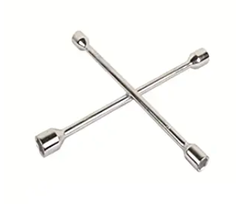 Ozar Four Way Cross Wheel Spanner 17, 19, 21, 22, Length 14