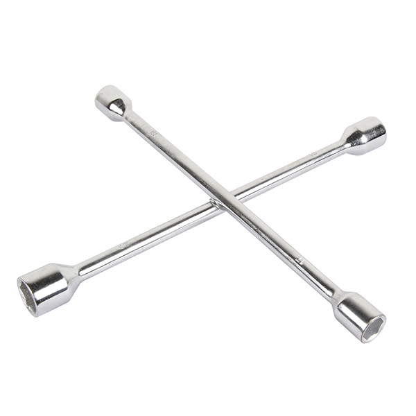 Ozar Four way Cross Wheel Spanner 17, 18, 19, 21, Length 14