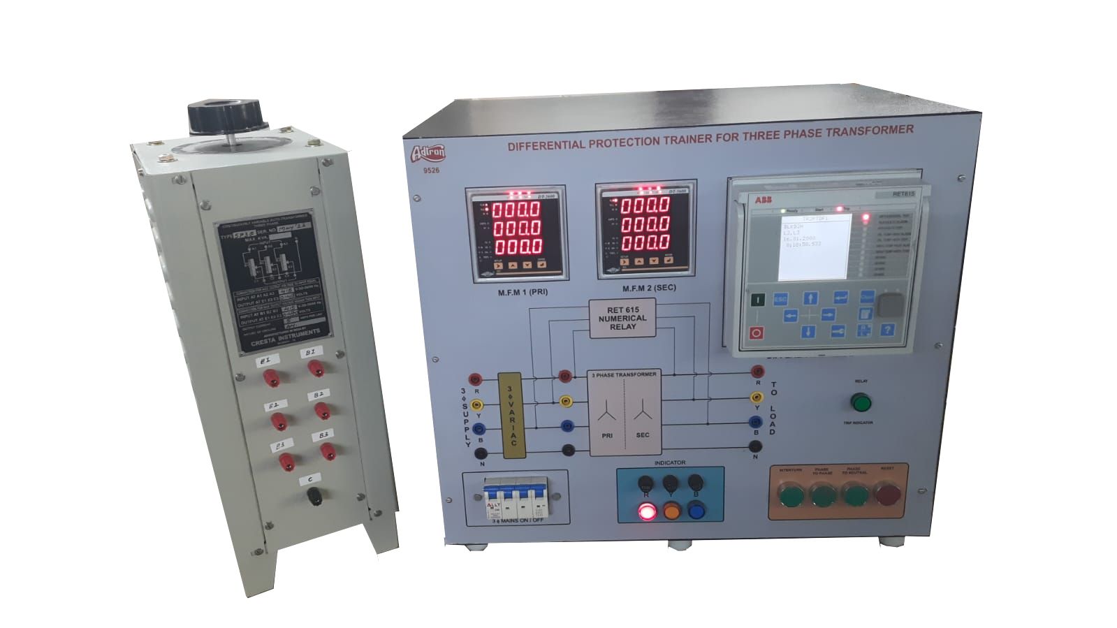 Differential Protection Trainer  For Three Phase Transformer       