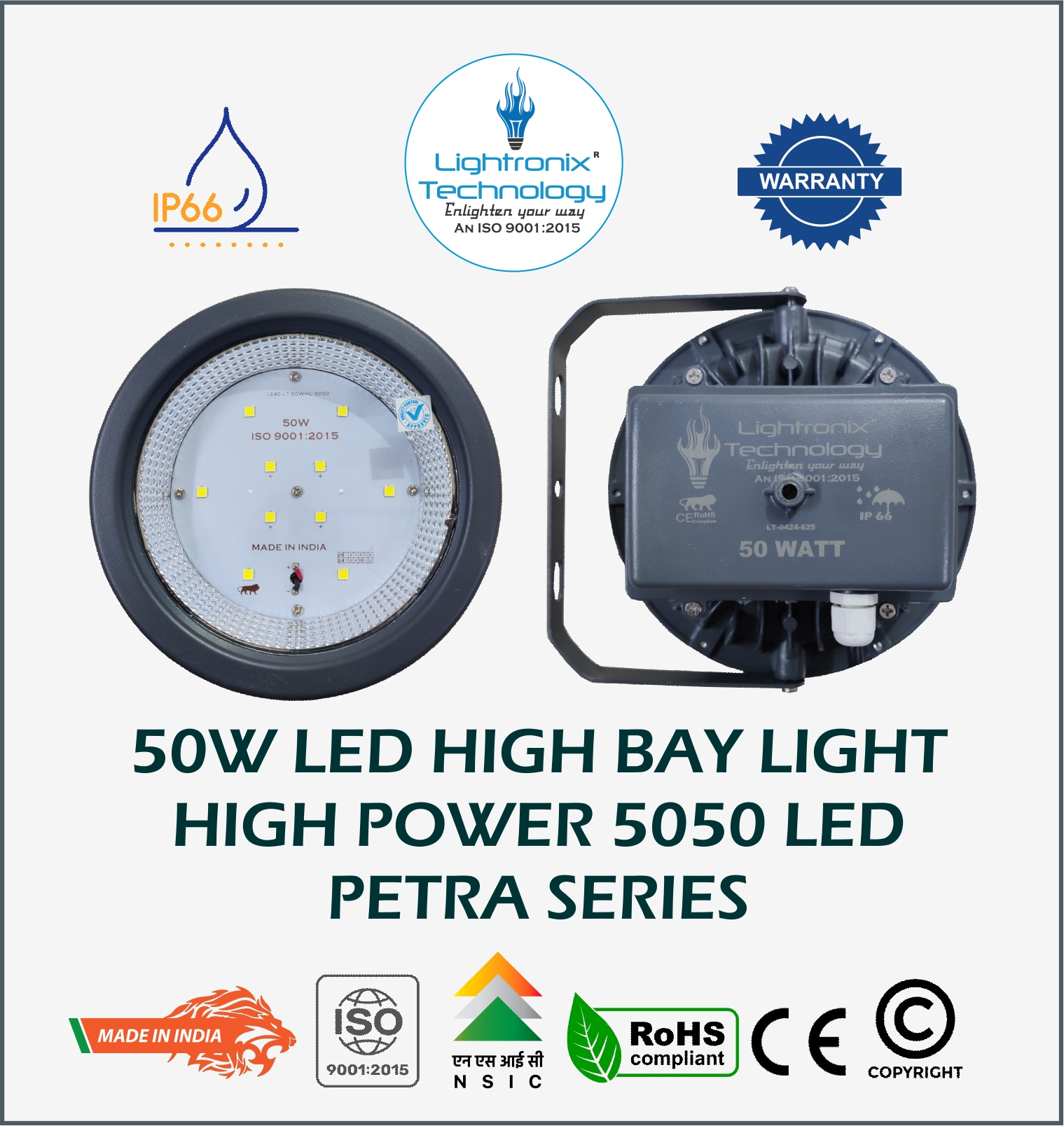 50W LED HIGH BAY LIGHT - PETRA MODEL