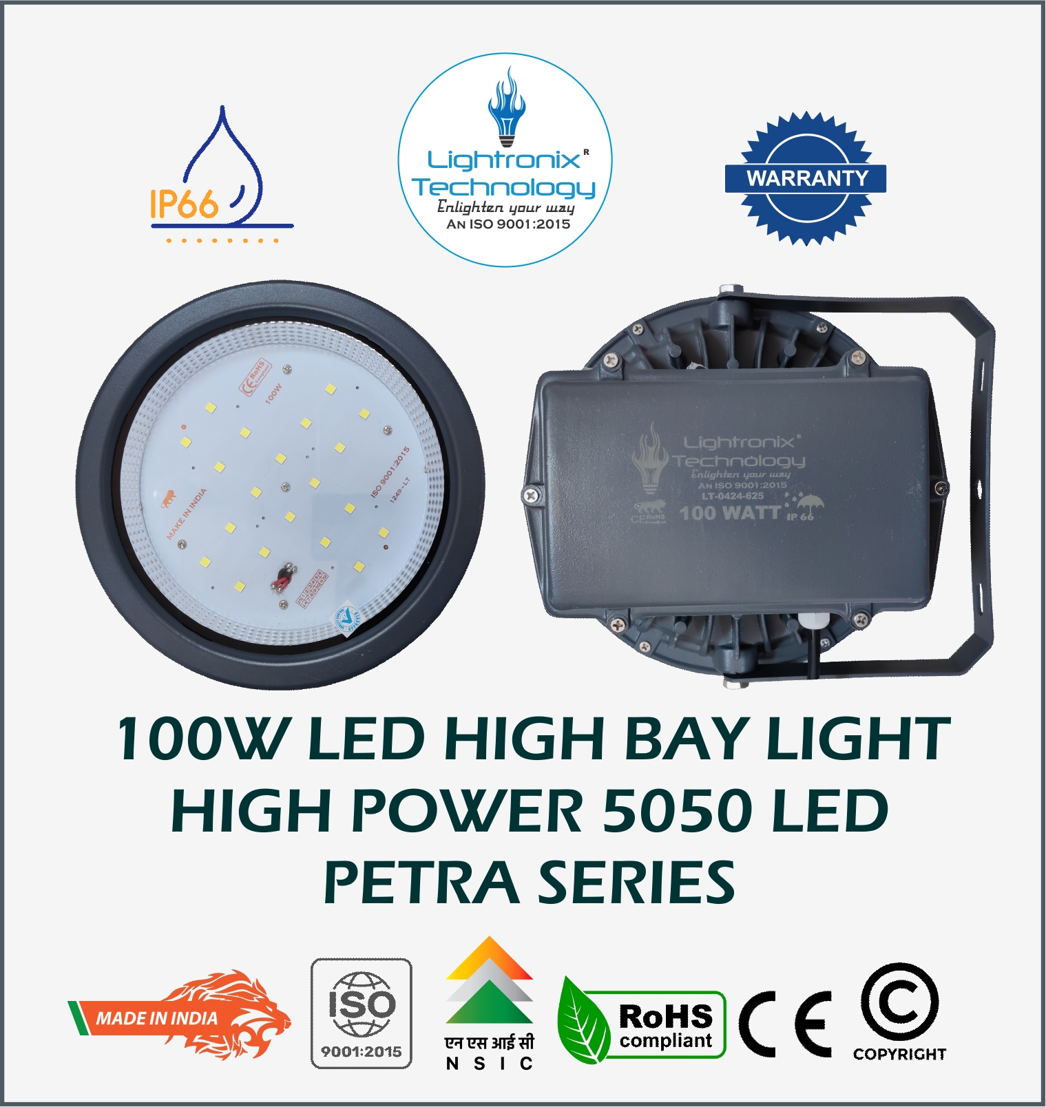 100W LED HIGH BAY LIGHT - PETRA MODEL