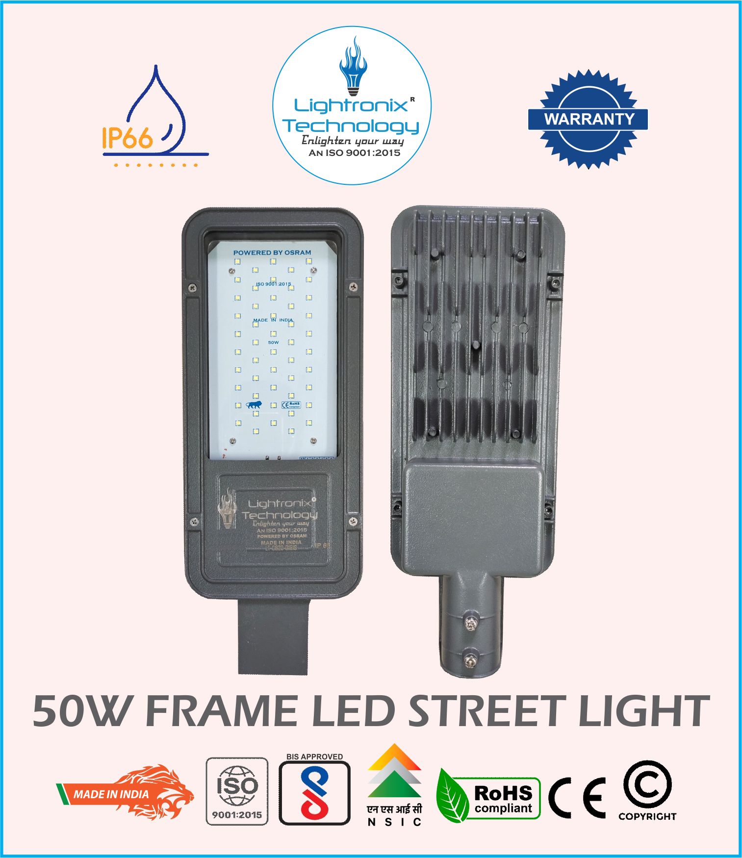 50W LED STREET LIGHT-FRAME MODEL