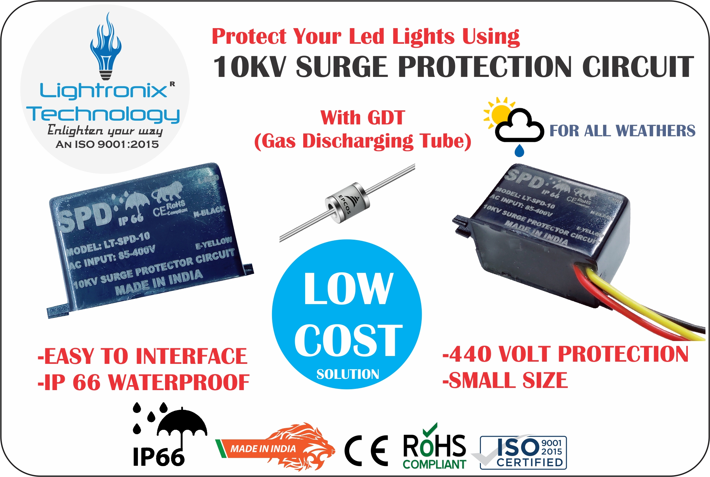 10KV SURGE ROTECTION DEVICE-IP66 WATERPROOF