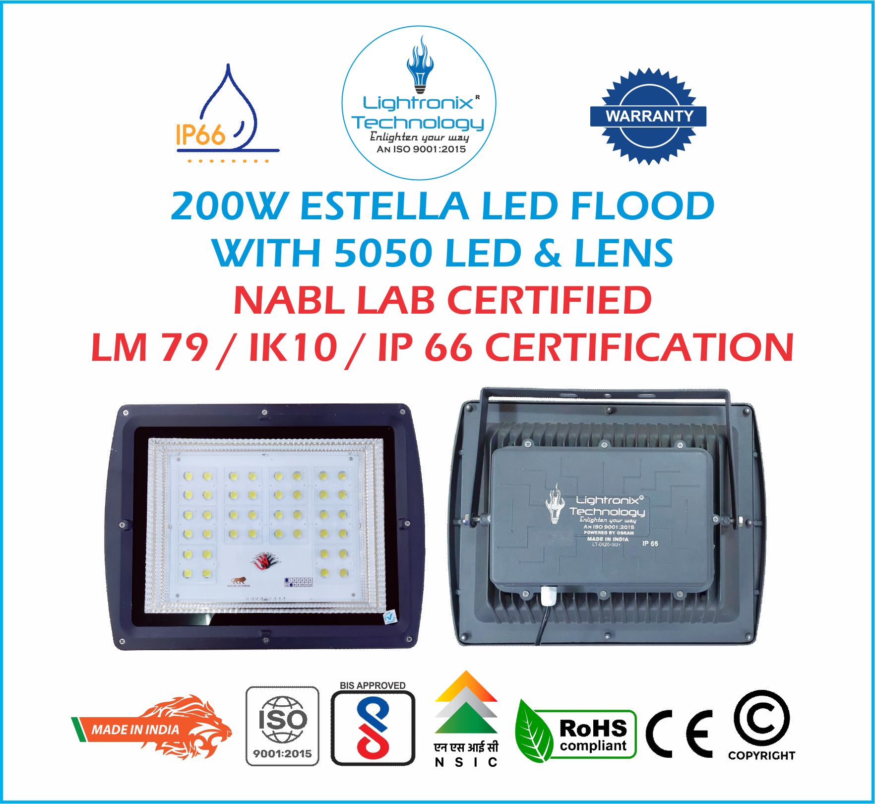 200W LED HIGH MAST LIGHT-NABL LAB APPROVED