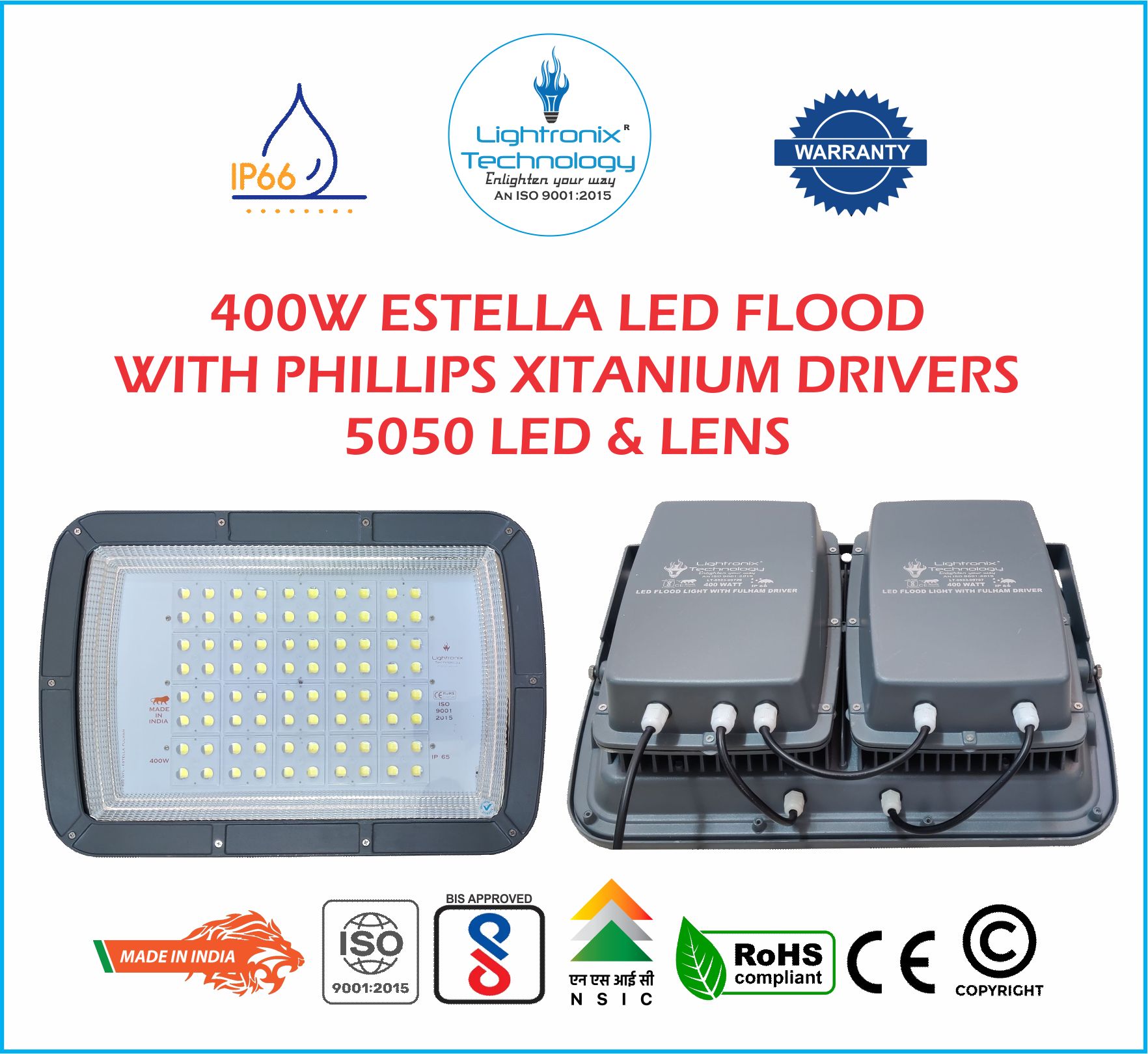 400W ESTELLA LED FLOOD LIGHT WITH PHILIPS DRIVERS