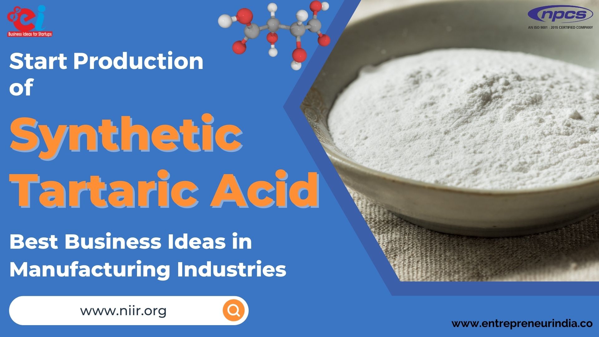 Start Production Business of Synthetic Tartaric Acid