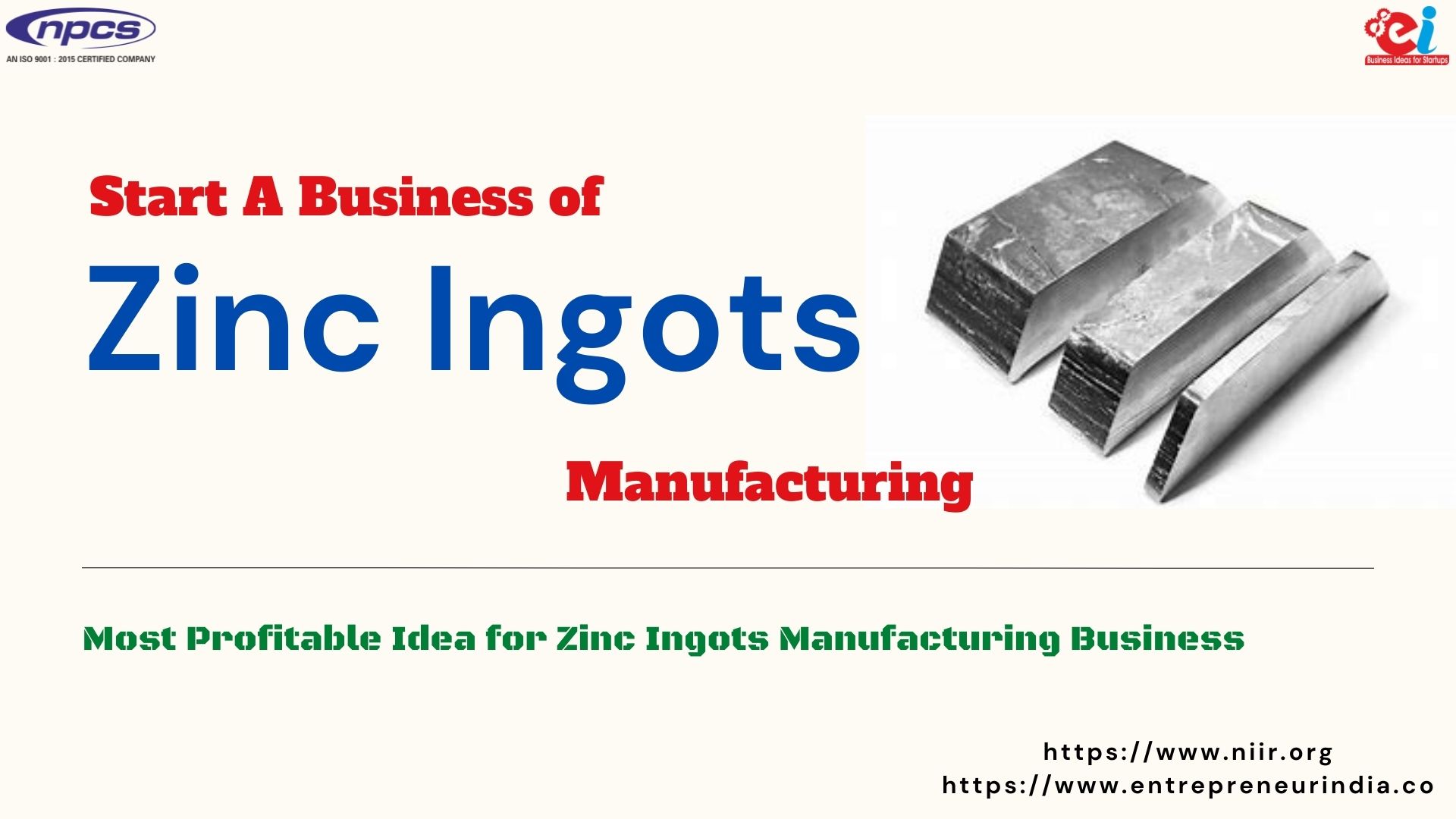 Project Report on Zinc Ingots Manufacturing