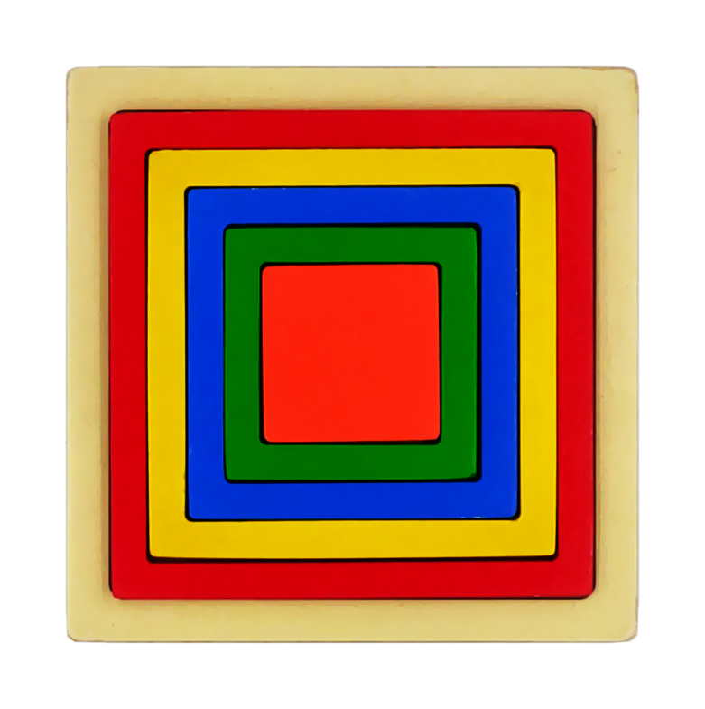 5-piece Nested Squares interlocking puzzle for age 2 to 5 years