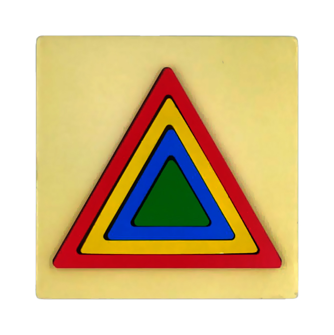 4-piece Nested Triangle Shape interlocking puzzle for age 2 to 5 years