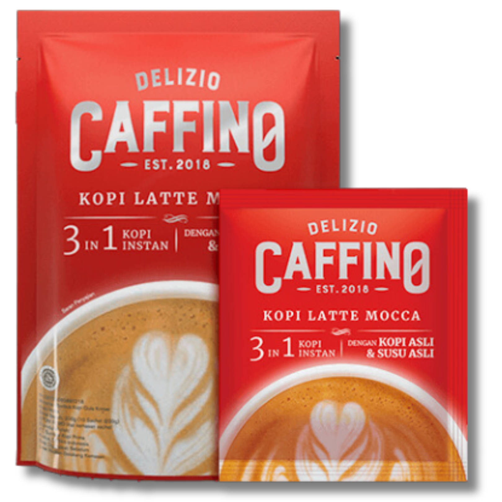 CAFFINO Cappuccino Mocha Coffee with Real Milk & Real Coffee 200g Pack (Imported) Instant Coffee